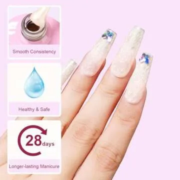 AIMEILI Hema Free Pearl Gel Nail Polish, Shimmer Mermaid Nail Gel Soak Off U V Gel Polish - (168) 10ml