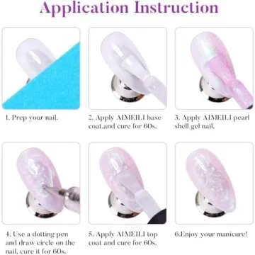 AIMEILI Hema Free Pearl Gel Nail Polish, Shimmer Mermaid Nail Gel Soak Off U V Gel Polish - (168) 10ml