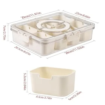 Bandesun Divided Serving Tray - Portable Snack Container