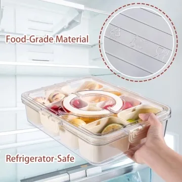 Bandesun Divided Serving Tray - Portable Snack Container
