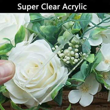 20 Pack Acrylic Sign Holders, Clear Acrylic Sign Stand,Acrylic Table Number Holder for Wedding Table Number/Sign/Car