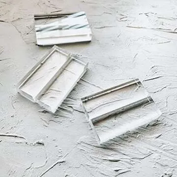 20 Pack Acrylic Sign Holders, Clear Acrylic Sign Stand,Acrylic Table Number Holder for Wedding Table Number/Sign/Car