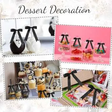 Elegant Black Twist Tie Bows for Gift Wrapping