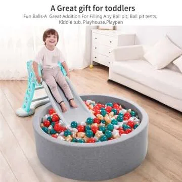 Heopeis Ball Pit Balls Pack of 100 - Star and Round Set BPA Free Phthalate Free Non-Toxic Crush Proo...