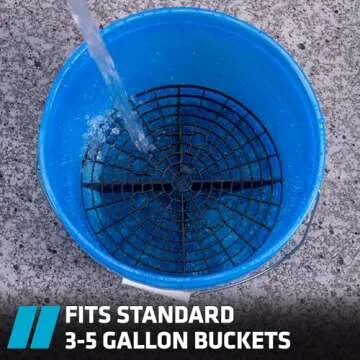 VIKING Automotive Bucket Insert Grit Traps for Car Wash and Detail Kits, Helps Remove Dirt and Debris from Microfiber, Mitts, Cloths, and Sponges, 2 Pack, Black