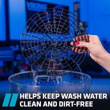 VIKING Automotive Bucket Insert Grit Traps for Car Wash and Detail Kits, Helps Remove Dirt and Debris from Microfiber, Mitts, Cloths, and Sponges, 2 Pack, Black