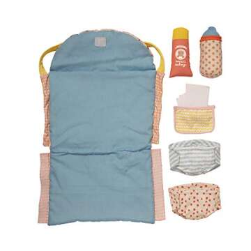 Manhattan Toy Stella Collection 11-Piece Baby Doll Diaper Bag Changing Mat Combo Set for 12" and 15" Soft Dolls