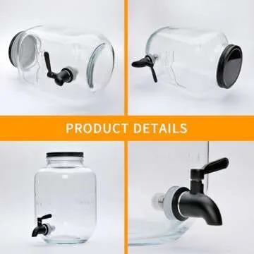 Accguan 1-Gallon Drink Dispenser for Events & Daily Use