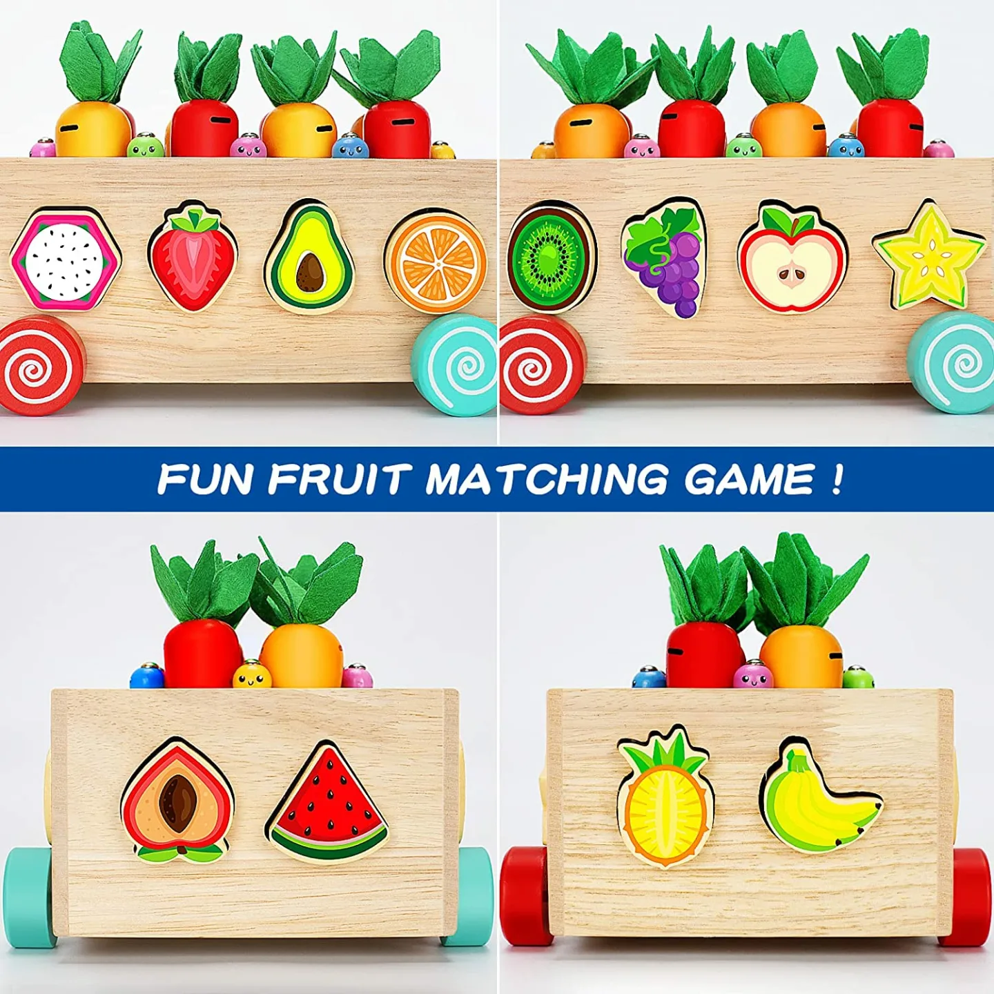 Montessori Wooden Toys for Toddlers - Shape Sorter