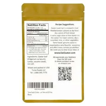 Tyme Foods Zaatar - Gourmet Zaatar Seasoning - Organic Zaatar Spice
