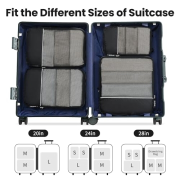 BAGAIL Ultralight Compression Packing Cubes for Travel