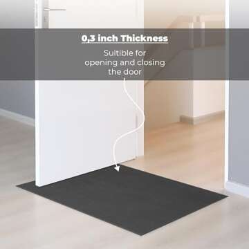 Cotton Paradise 100% Cotton Non Slip Bath Mats for Bathroom, 20x34 inch Soft Absorbent Quick Dry Machine Washable Floor Bath Mat, Dark Gray Bath Rug