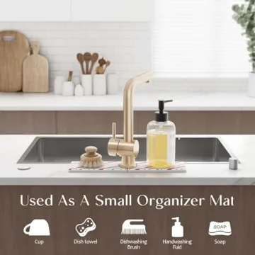 Christmas Kitchen Sink Stone Faucet Mat for Easy Drying