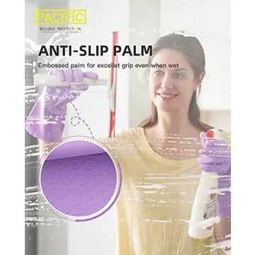 PACIFIC Cleaning Gloves - Latex Free & Non-Slip Kitchen Gloves