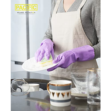PACIFIC Cleaning Gloves - Latex Free & Non-Slip Kitchen Gloves