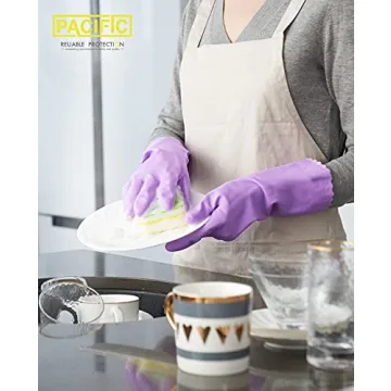 PACIFIC Cleaning Gloves - Latex Free & Non-Slip Kitchen Gloves