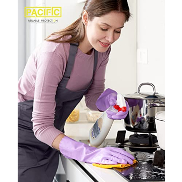 PACIFIC Cleaning Gloves - Latex Free & Non-Slip Kitchen Gloves