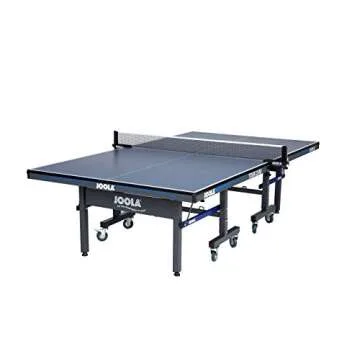 JOOLA Tour Indoor Ping Pong Table with Quick Clamp Table Tennis Net - 10 Minute Assembly - Foldable Indoor Surface with Single Player Playback Mode - Competition Grade MDF Top - Tournament Quality