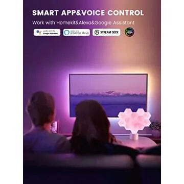 Cololight RGB Light for Gaming PC Setup, USB-Power Gaming Lights, Sync Music Hexagon Wall Lights with 70 Effects, Desk Gaming Accessories, Compatible with Alexa&Google 6pcs PRO