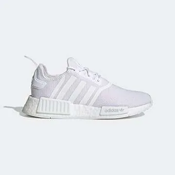 adidas Women's NMD_r1 Sneaker, White/White/Silver Metallic, 7