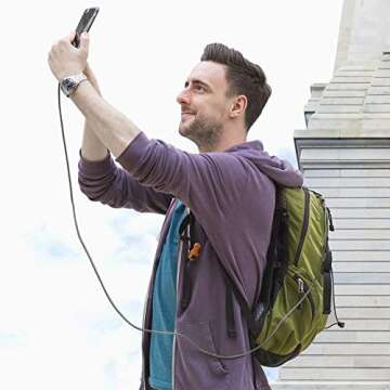 Anker Cable, PowerLine+ USB-C to USB 3.0 cable, High Durability Type C Braided Charging Cable for Galaxy S10, S9, Sony XZ (6FT,Grey)