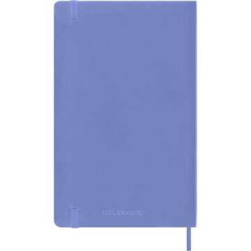 Moleskine Classic Notebook, Soft Cover, Large (5" x 8.25") Ruled/Lined, Hydrangea Blue, 192 Pages
