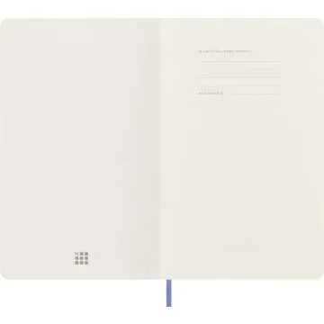 Moleskine Classic Notebook, Soft Cover, Large (5" x 8.25") Ruled/Lined, Hydrangea Blue, 192 Pages