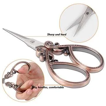 Hisuper Small Sewing & Embroidery Scissors with Cover