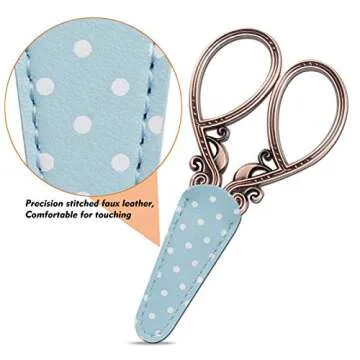 Hisuper Small Sewing & Embroidery Scissors with Cover