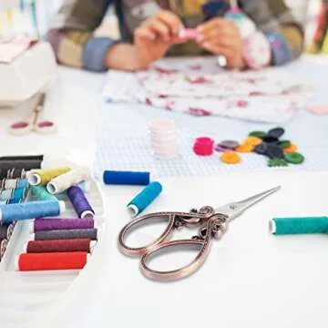 Hisuper Small Sewing & Embroidery Scissors with Cover