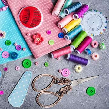 Hisuper Small Sewing & Embroidery Scissors with Cover