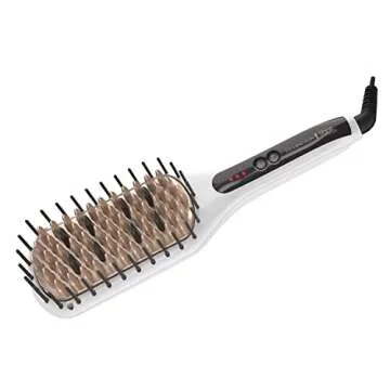 Remington Shine Therapy Hair Straightener Brush with Heat Settings