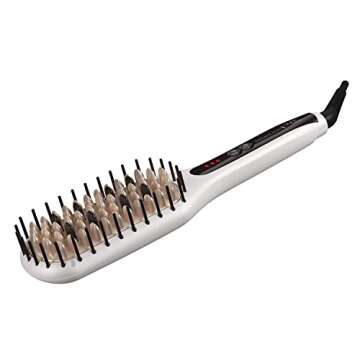 Remington Shine Therapy Hair Straightener Brush with Heat Settings