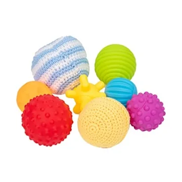 Adena Montessori 8 Pack Sensory Balls for Infants and Toddlers