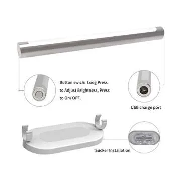 Bason Portable Makeup Light: Rechargeable & Adjustable Brightness