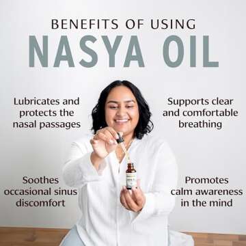Banyan Botanicals Nasya Oil – Organic Herbal Nasal Drops for Clear Breathing – Ayurvedic Nasal Cleaner and Nose Moisturizer* – One Fluid Ounce – Certified Organic, Non GMO, Chemical Free