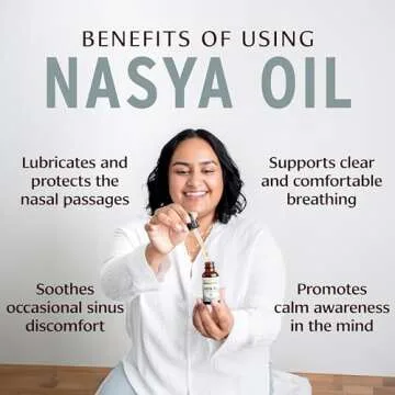 Banyan Botanicals Nasya Oil – Organic Herbal Nasal Drops for Clear Breathing – Ayurvedic Nasal Cleaner and Nose Moisturizer* – One Fluid Ounce – Certified Organic, Non GMO, Chemical Free