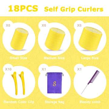 Self Grip Hair Roller Set for Beautiful Voluminous Styles