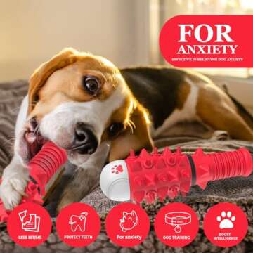 Durable ZIKATON Dog Squeaky Toy for Aggressive Chewers, Non-Toxic Rubber