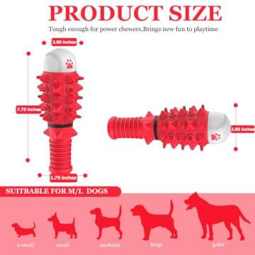 ZIKATON Durable Dog Squeaky Toy for Aggressive Chewers