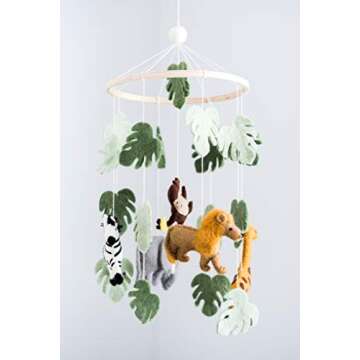 Jungle Animals Baby Mobile, Room Decor, Safari Theme Nursery, Wild Animals Decoration