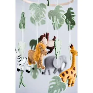 Jungle Animals Baby Mobile, Room Decor, Safari Theme Nursery, Wild Animals Decoration