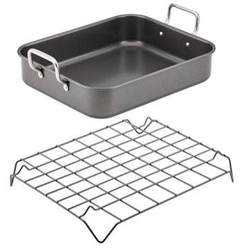 Nonstick Rachael Ray Roasting Pan with Reversible Rack