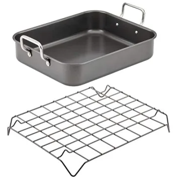 Nonstick Rachael Ray Roasting Pan with Reversible Rack