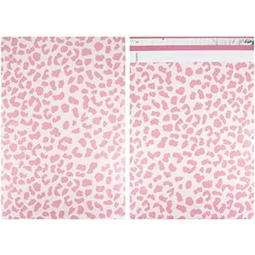 Inspired Mailers - Large Poly Mailers 14.5 x 19-50 Pack - Rose Gold Cheetah - Shipping Bags - Large Mailing Envelopes - Large Shipping Envelopes - Mailers Poly Bags for Shipping