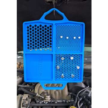 Boltster Tray | Mechanic Tools | Silicone Bolt, Nut, and Bit Organizer | Flexible Rubber with Handle