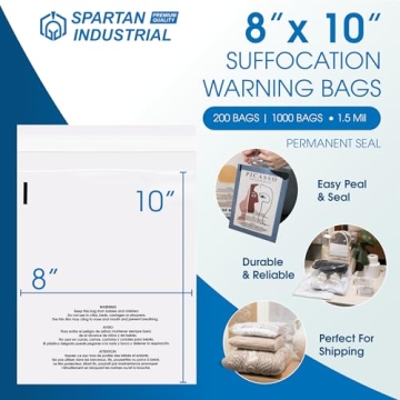 Spartan's 8x10 Self-Seal Poly Bags for Shipping Solutions