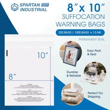 Spartan's 8x10 Self-Seal Poly Bags for Shipping Solutions