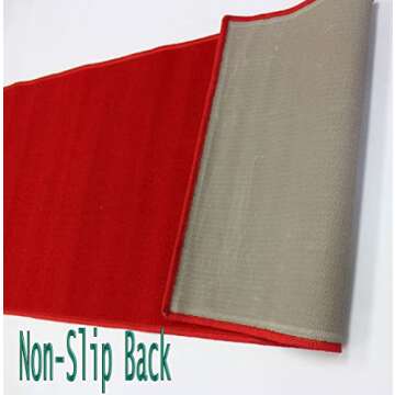 Mybecca Royal Red Carpet Aisle Runner 2 x 10 ft (1.8ft x 10 ft) 21.6in x 120in High Class VIP Quality for Parties, Celebrity-Feel Events, Wedding and Ceremony