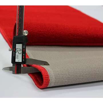 Mybecca Royal Red Carpet Aisle Runner 2 x 10 ft (1.8ft x 10 ft) 21.6in x 120in High Class VIP Quality for Parties, Celebrity-Feel Events, Wedding and Ceremony